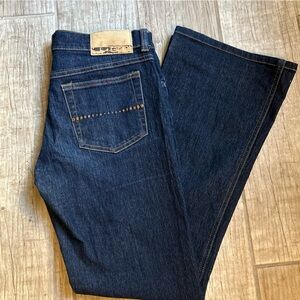 Vintage G.L.O Dark Denim Flare/Bootcut Jeans w/pocket Design Size 5